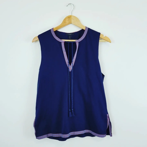 J.CREW | Navy Tank Top Size Small 100% Cotton - Picture 1 of 6